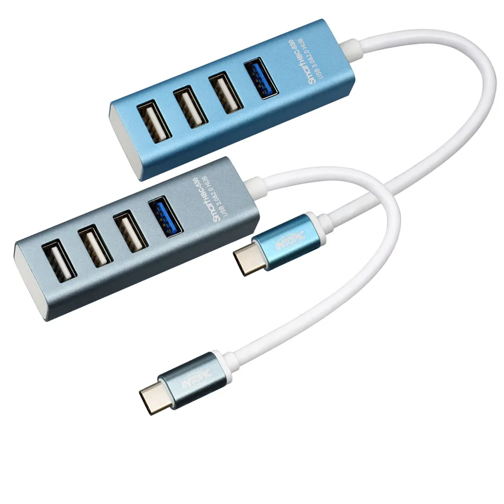 【INTOPIC】USB3.0&2.0 Type-C高速集線器(HBC-530)