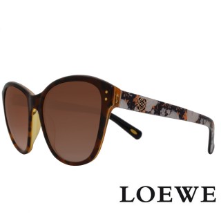 【LOEWE 羅威】新春天款 優雅花語系列太陽眼鏡(橘黃/琥珀 SLW805-0961)
