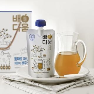 【韓味不二】韓國原裝 100%水梨汁100ml*10入禮盒X1盒(送禮推薦/節日禮盒/春節禮盒)
