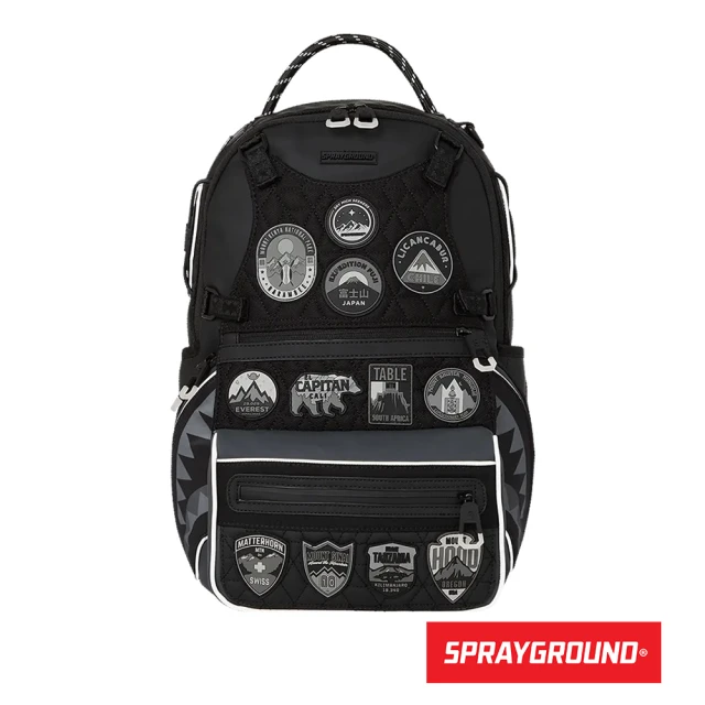 【SPRAYGROUND】EXPEDITION NIGHTZONE 全球探險反光大容量後背包(黑色)