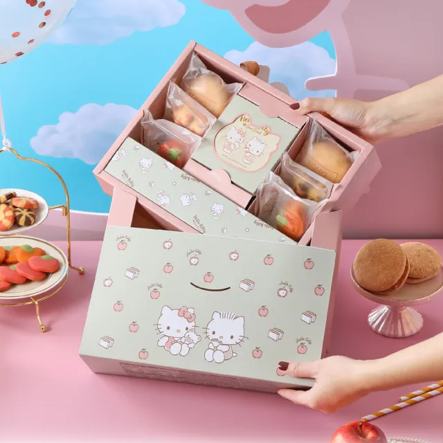 【金格食品】Hello Kitty 輕奢包(獨家收藏Kitty&Daniel限定杯墊)