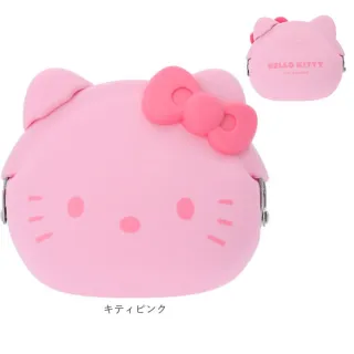【小禮堂】雙11 Hello Kitty 矽膠扣型零錢包 p+g design - 大臉款(平輸品)