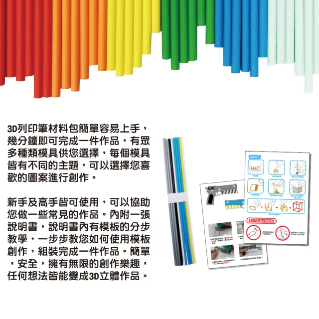 【T&U 泰允創意】3D列印筆材料包–手槍梳子(DIY 手作 兒童玩具 3D)