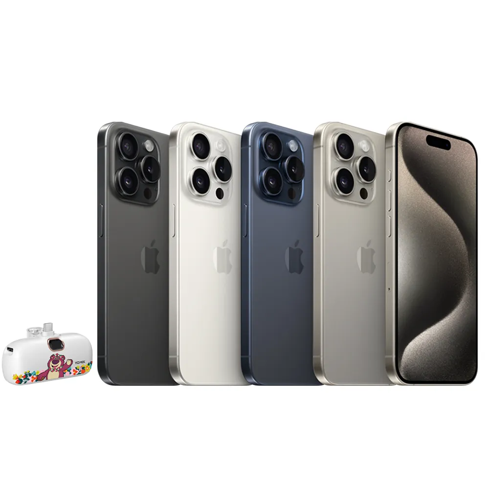 【Apple】iPhone 15 Pro Max(256G/6.7吋)(迪士尼直插口袋行電組)