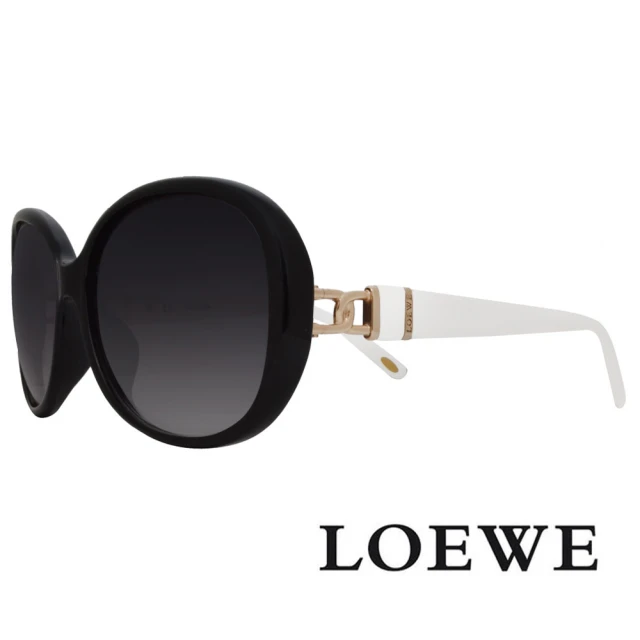 LOEWE 羅威 限量款華麗金雕太陽眼鏡(墨綠/金 SLW8