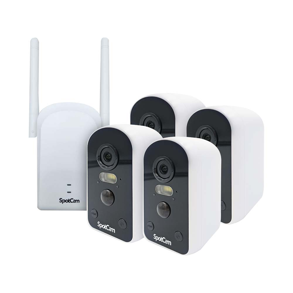 【spotcam】Solo Pro 四路監視器套組 2.5K高畫質免插電超廣角戶外監視器 IP CAM(IP65防水防塵│免費雲端)