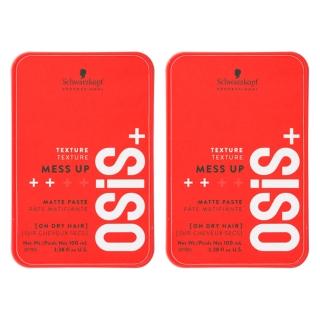 【Schwarzkopf 施華蔻】OSIS+ Mess Up 慵懶凝土 100ml 2入組(國際航空版)