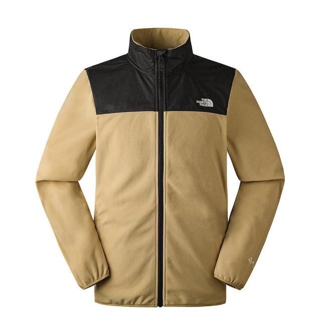 【The North Face】TNF 刷毛外套 舒適保暖 M ALPINE POLARTEC 100 JACKET - AP 男 卡其(NF0A83OSQV2)