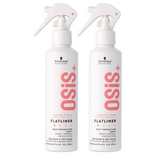 【Schwarzkopf 施華蔻】OSIS+ Flatliner 抗熱直亮霧 200ml 2入組(國際航空版)