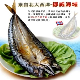 【海之醇】挪威整尾薄鹽鯖魚-8隻(300g±10%/隻)