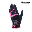 【GoPlayer】女高爾夫手套-黑(女款雙手 超纖布 萊卡布 矽膠止滑 高爾夫手套 矽膠防滑 透氣)