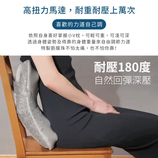 【ATEX】官方旗艦館 Lourdes V 型溫感推揉按摩枕-雙入組AX-HCL348(兩色/3D仿生揉捏)
