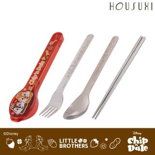 【HOUSUXI 舒希】迪士尼奇奇蒂蒂系列-316不鏽鋼餐具三件組-A1