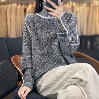 【ONEY 歐妮】★寬鬆線條感超高領毛衣(男友風/保暖/長袖/女裝)