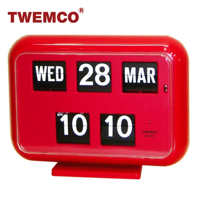 【TWEMCO】QD-35 翻頁鐘 英文萬年曆 桌放 壁掛(共6色)