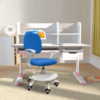 【E-home】粉紅GUYO古幼兒童成長桌椅組(兒童書桌 升降桌 書桌)
