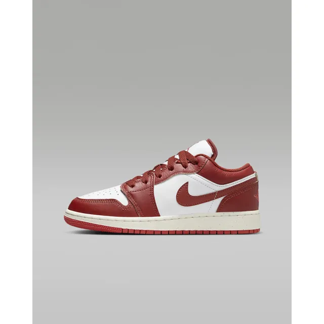 【NIKE 耐吉】休閒 籃球鞋 運動鞋 AIR JORDAN 1 LOW SE GS 男鞋 女鞋 大童 紅白(FJ3465160)