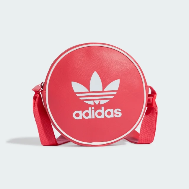 adidas 愛迪達 側背包 斜背包 小包 運動包 三葉草 AC ROUND BAG 桃紅 IS4548