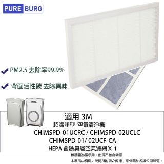 【PUREBURG】適用3M 超濾淨型/超質版/高效版/進階版 CHIMSPD-01UCRC 02UCLC 副廠濾網