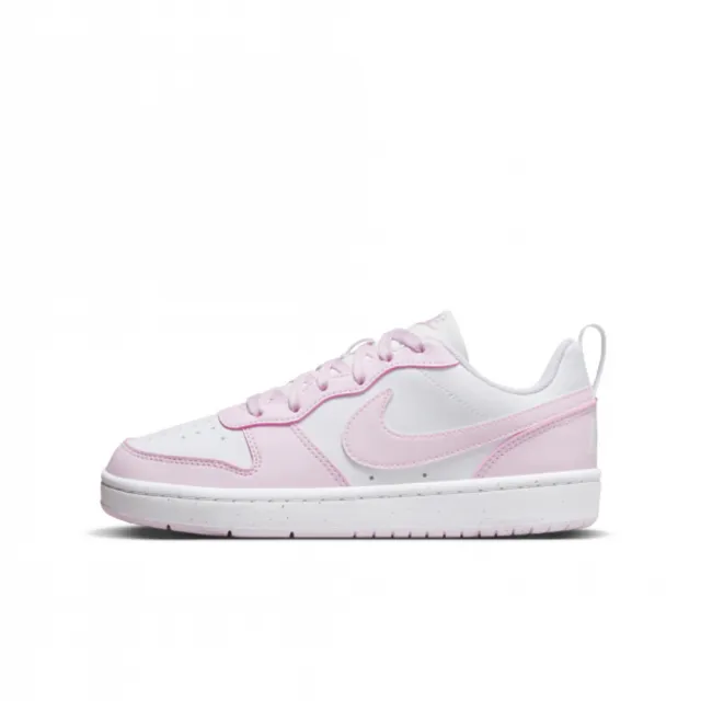 【NIKE 耐吉】休閒鞋 女鞋 大童 運動鞋 COURT BOROUGH LOW RECRAFT GS 白粉 DV5456-105