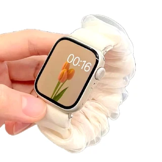 【貴氣風格】AppleWatch芭蕾風替換錶帶(蘋果手錶錶帶 錶帶固定環 網紗  apple watch錶帶)