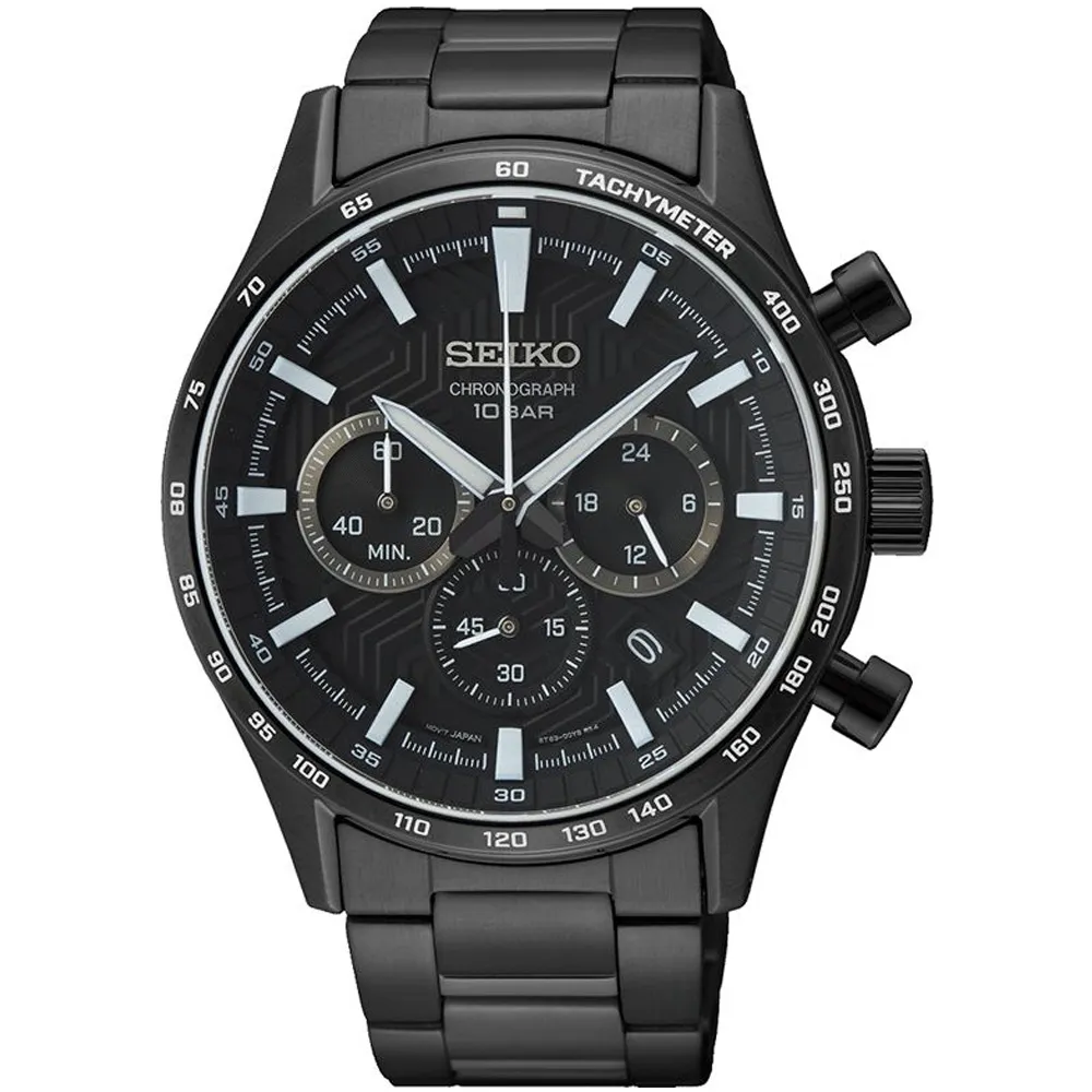 【SEIKO 精工】CS系列 經典時尚三眼計時腕錶 母親節 禮物 推薦(SSB415P1/8T63-00Y0SD)