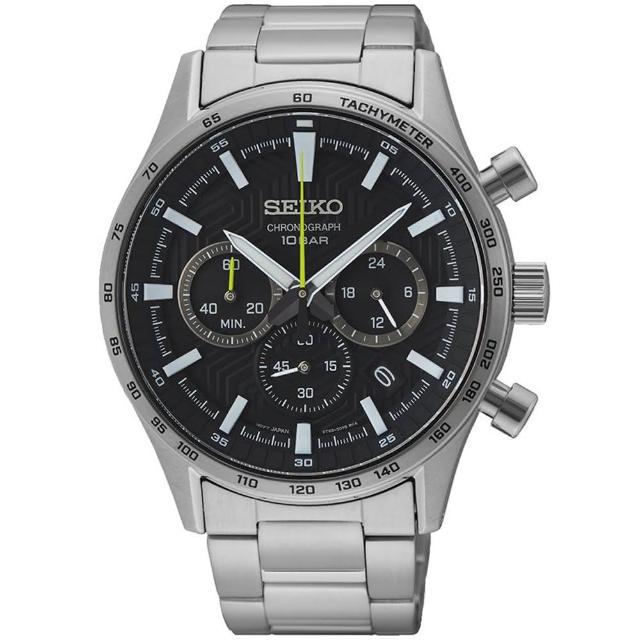 【SEIKO 精工】CS系列 經典時尚三眼計時腕錶 618 週年慶 畢業禮物(SSB413P1/8T63-00Y0D)