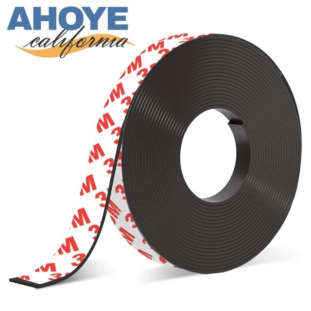 【AHOYE】雙面膠軟磁鐵捲 12x2mm-10米(磁性 磁鐵 強力磁鐵)