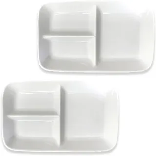 【日本製】陶瓷分隔盤 三格盤 211餐盤(2入組 定食餐盤 分菜盤 可堆疊)