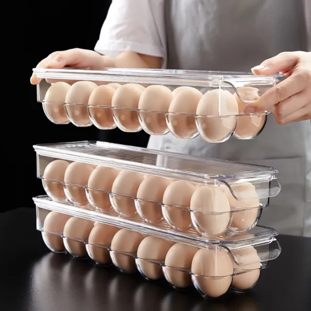 【茉家】儲蛋專家PET透明雞蛋盒(14格款1入)