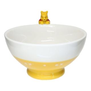 【sunart】迪士尼 陶瓷杯緣餐碗 杯緣公仔飯碗 小熊維尼(餐具雜貨)