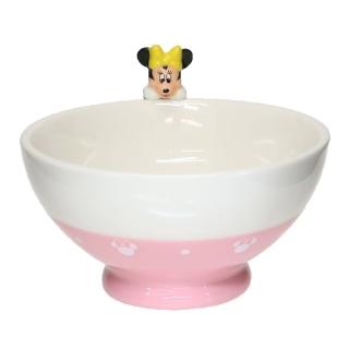 【sunart】迪士尼 陶瓷杯緣餐碗 杯緣公仔飯碗 米妮(餐具雜貨)