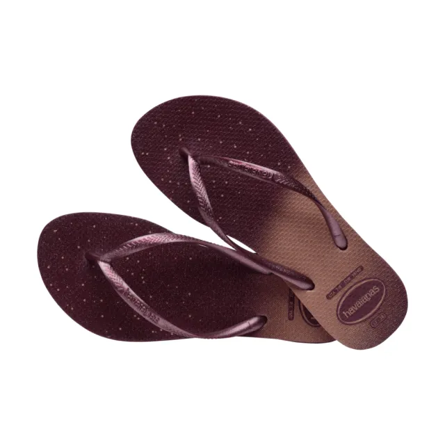 【havaianas 哈瓦仕】拖鞋 女鞋 夾腳拖 星空 漸層 Slim Gloss 紫 4145617-5143W(哈瓦士)