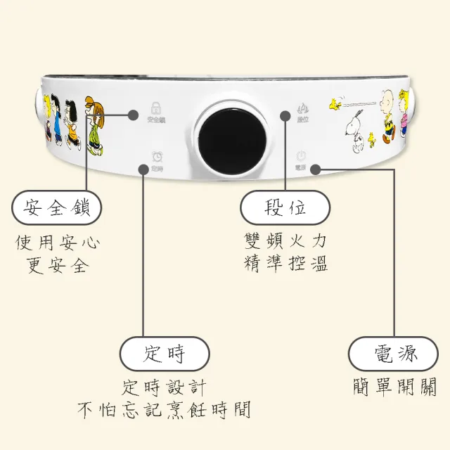 【SNOOPY 史努比】溫控電磁爐(九段式溫控電磁爐)