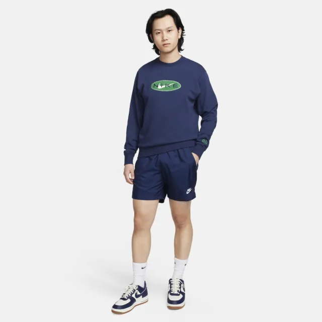 【NIKE 耐吉】上衣 男款 長袖上衣 大學T 運動 AS M NSW CRW FT NCPS 藍 FZ4729-410