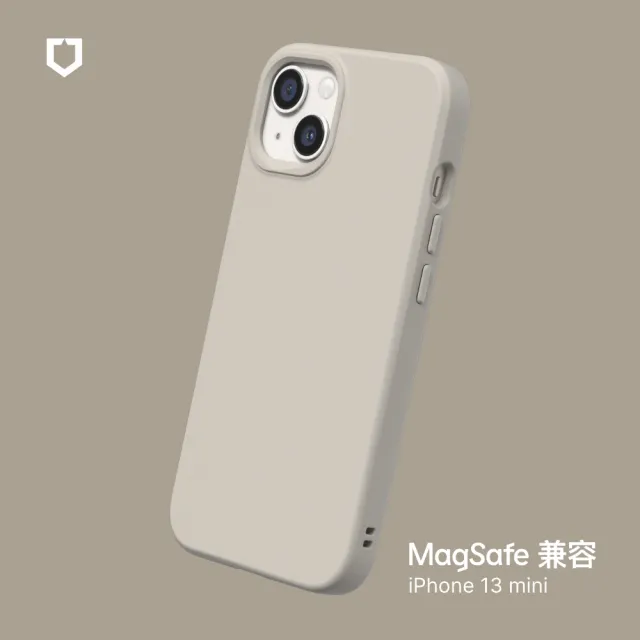 【RHINOSHIELD 犀牛盾】iPhone 13 mini 5.4吋 SolidSuit MagSafe兼容 磁吸手機保護殼(經典防摔背蓋殼)