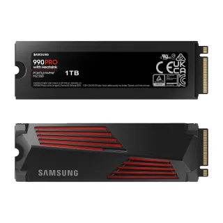 【SAMSUNG 三星】990 PRO 1TB M.2 2280 PCIe 4.0 固態硬碟 (MZ-V9P1T0CW) *含散熱片 讀 7450M/寫 6900M