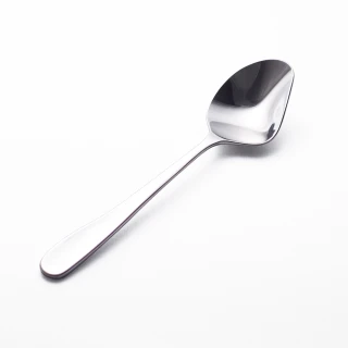 【有種創意食器】日本山崎金屬 - 賢人系列 - 不鏽鋼右手三維湯匙 - 右手(183 mm)