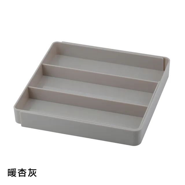 【bestco】日本製霧面無印風餐具收納盒(可伸縮式設計/廚房抽屜收納)