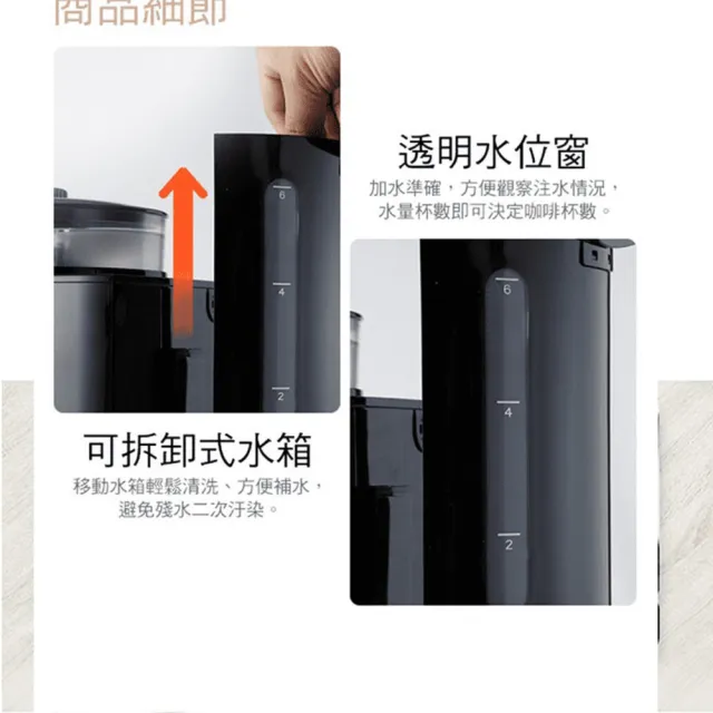 【Hiles】全自動研磨美式咖啡機 HE-501 獨家新款(自動咖啡機 研磨咖啡機 磨豆機 研磨機 美式咖啡機)
