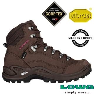 【LOWA】女 歐洲製造 RENEGADE GTX 中高筒防水透氣多功能健行鞋 登山鞋(LW320945-0442 咖啡棕)