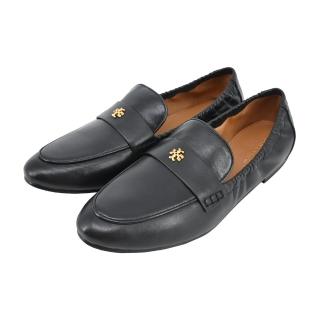 【TORY BURCH】皮革芭蕾樂福鞋(黑)