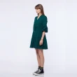 【NAUTICA】女裝 簡約素面七分袖洋裝(綠)