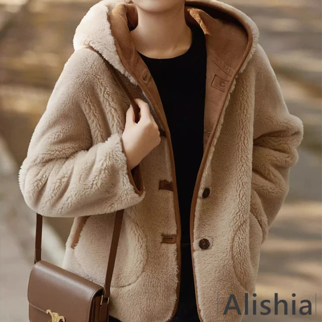 Alishia 韓版保暖加厚連帽外套 S-2XL(現+預 卡其色)