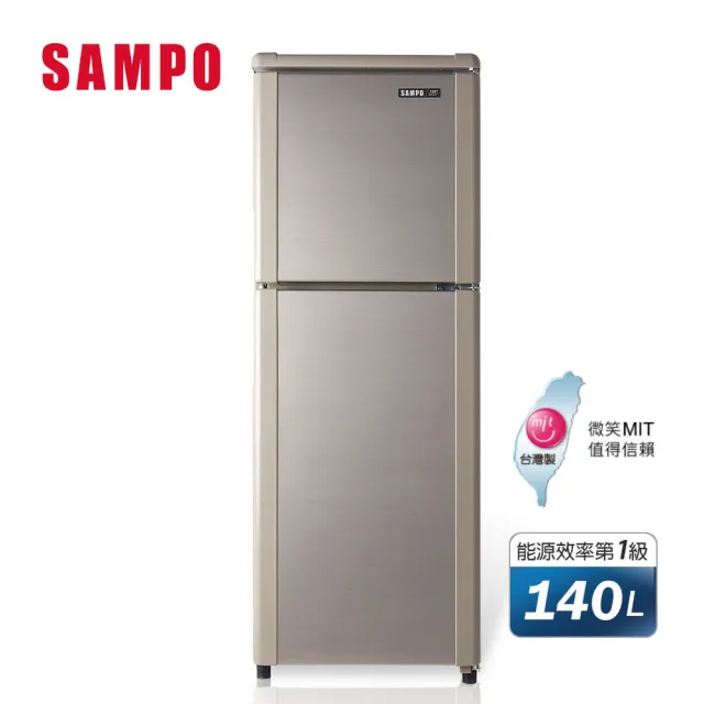 【SAMPO 聲寶】140公升一級能效經典品味系列定頻右開雙門冰箱(SR-C14Q-Y9)