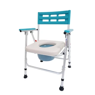 【恆伸醫療器材】ER-4523 鋁製無輪收合便盆椅/洗澡椅(軟墊)