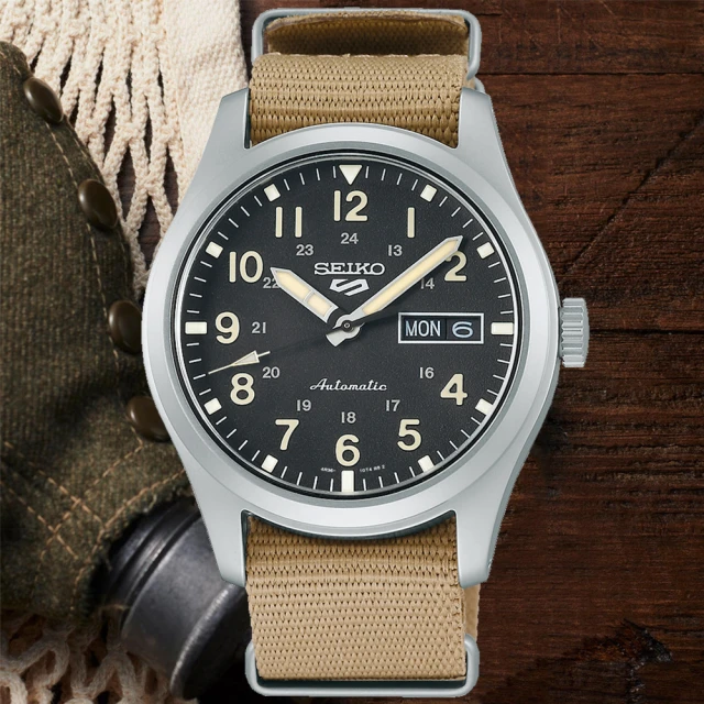 SEIKO 精工 5 Sports系列 軍風時尚 機械腕錶 