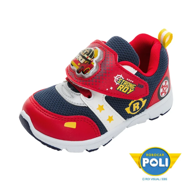 POLI 波力POLI 波力 正版童鞋 波力 電燈運動鞋/透氣 排汗 輕量 台灣製 紅(POKX34152)