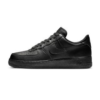【NIKE 耐吉】AIR FORCE 1 07 男鞋 黑色 經典款 鐵牌 皮革 簡約 穿搭 低筒 休閒鞋 CW2288-001