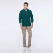 【NAUTICA】男裝 品牌LOGO簡約刺繡長袖POLO衫(綠)